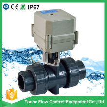 Electric Motorized PVC Plastic Ball Valve IP67 2 Way